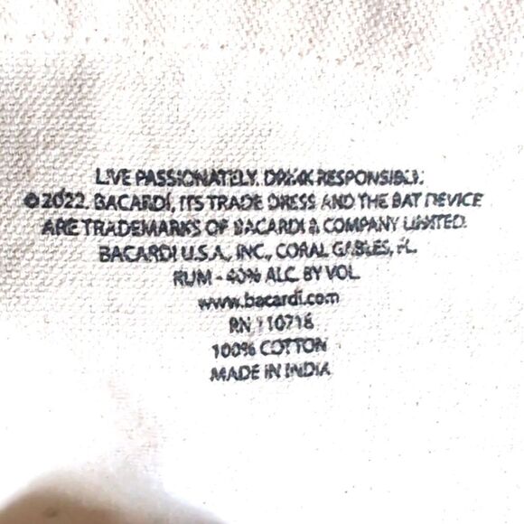Rare Bacardi Reserva Rum Promotional Reusable Canvas Tote - Picture 7 of 12